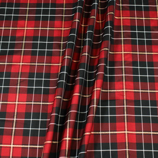 RED PLAID WITH LUREX