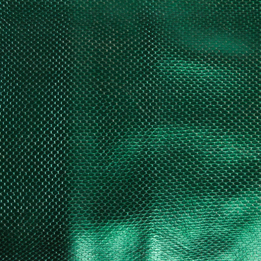 METALLIC GREEN EMBOSSED SNAKE SOLID COW HIDE