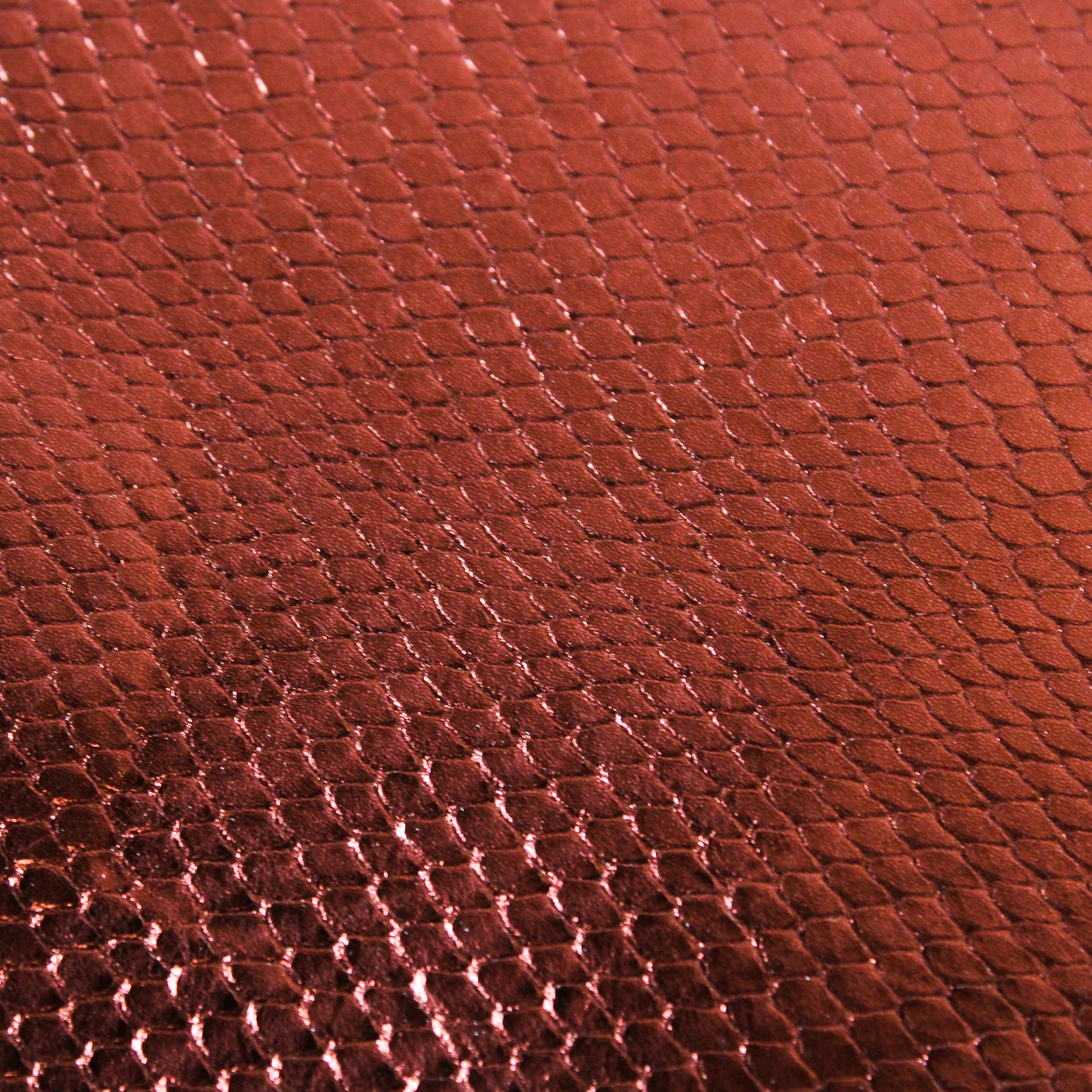 METALLIC BURGUNDY EMBOSSED SNAKE SOLID COW HIDE