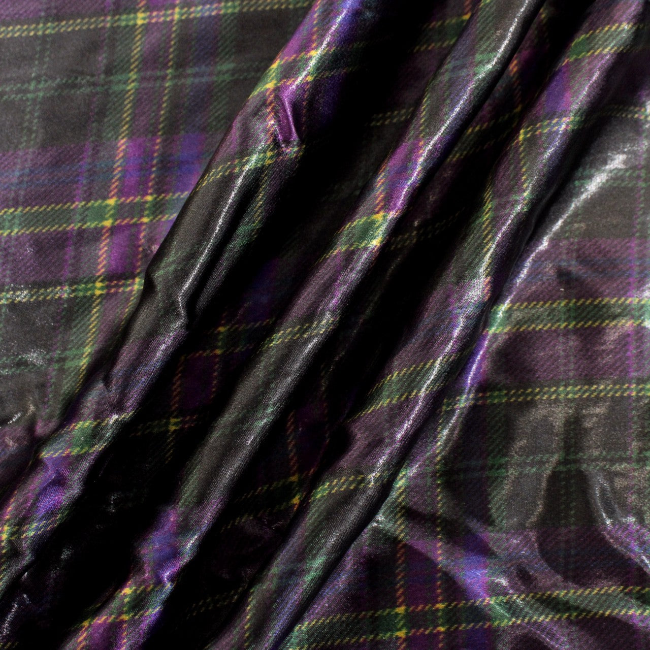 2 1/4 YARDS PLAID CHARMEUSE