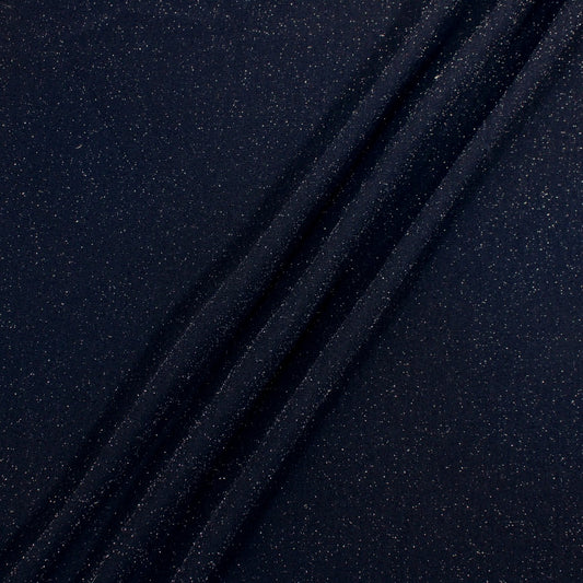 2 YARDS NAVY SPARKLE CREPE KNIT