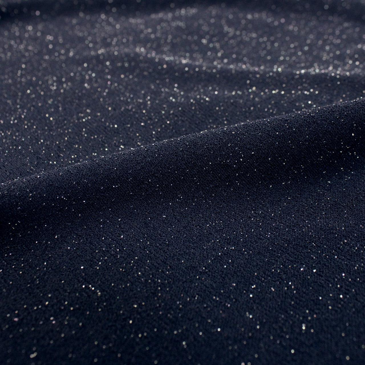 2 YARDS NAVY SPARKLE CREPE KNIT