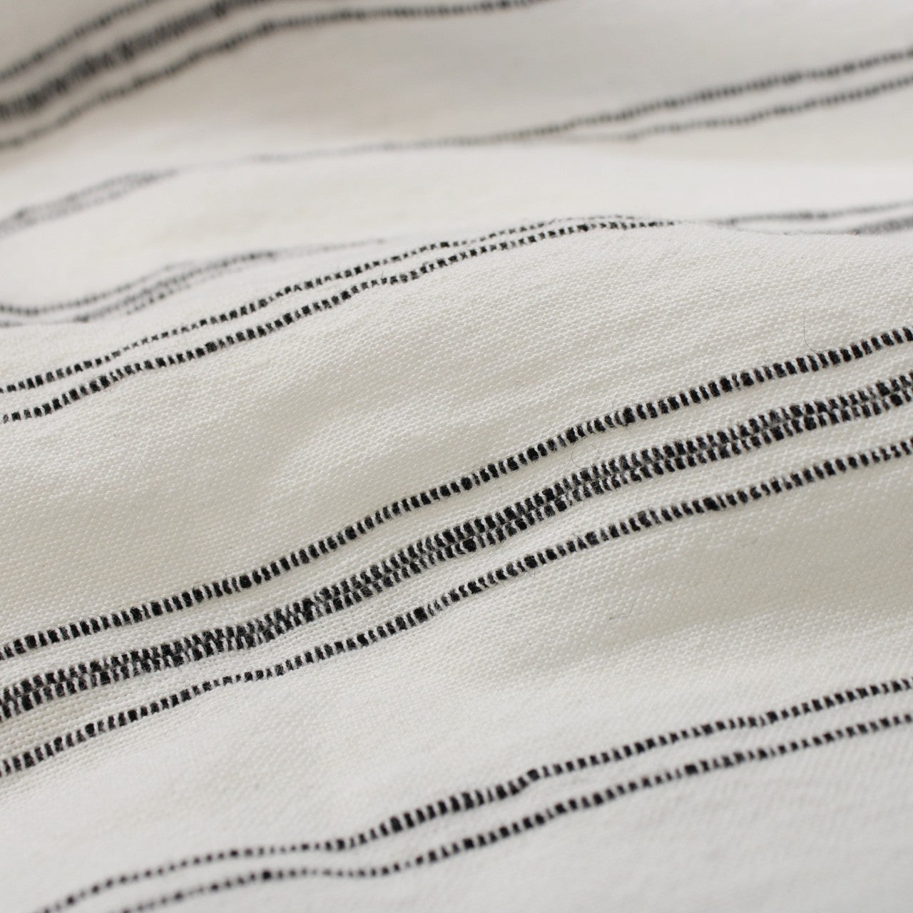 3 YARDS BLACK LINEN STRIPE