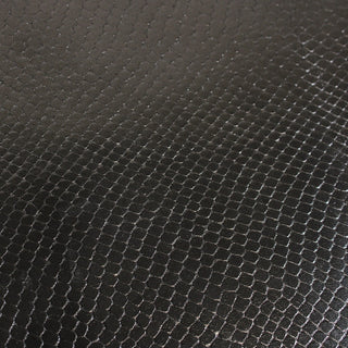 METALLIC GRAPHITE EMBOSSED SNAKE SOLID COWHIDE