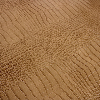 EMBOSSED ALLIGATOR COWHIDE CHESTNUT