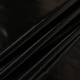 BLACK GLOSSY CHARMEUSE