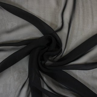 BLACK SILK CHIFFON