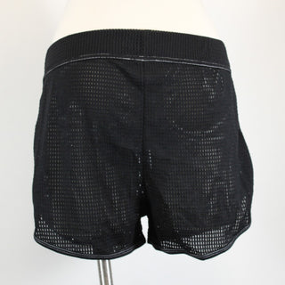 BLACK MESH ATHLETIC SHORTS