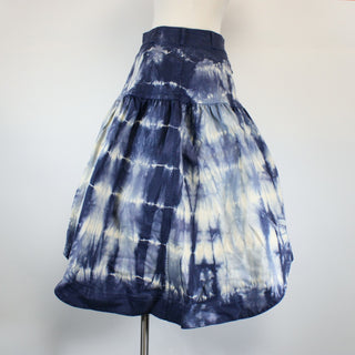 BLEACH-DYED DENIM SKIRT