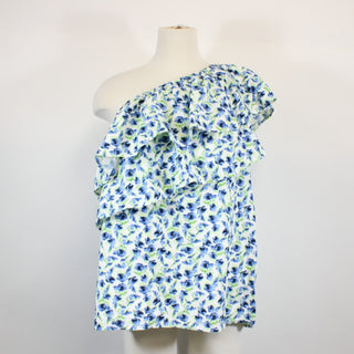 ONE-SHOULDER FLORAL TOP