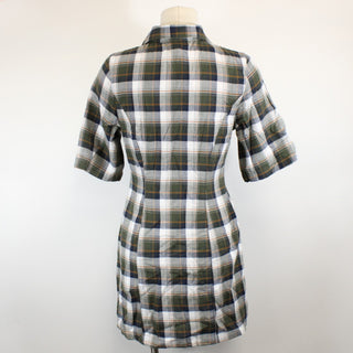 PLAID BUTTON UP DRESS