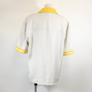 WHITE AND YELLOW BUTTON UP