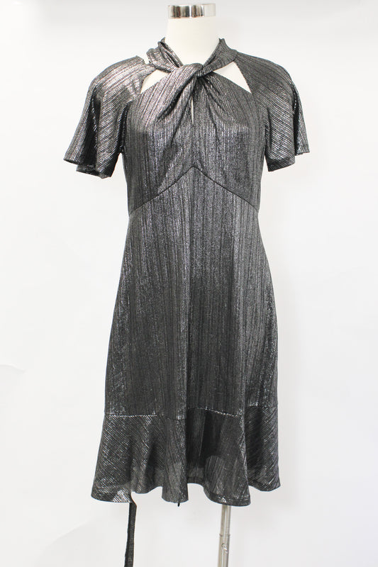 GUNMETAL TWIST DRESS