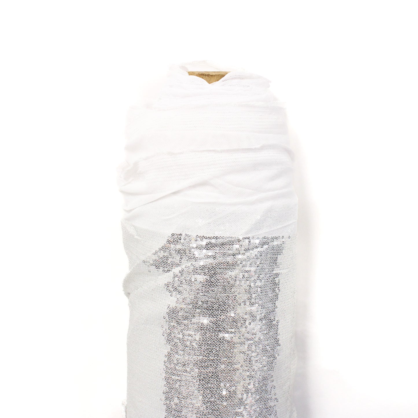 WHOLESALE ROLL - SILVER SEQUIN MESH