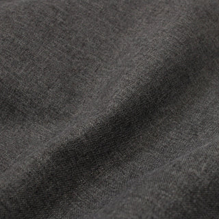 close-up of iron grey brushed tweed upholstery fabric showing weave structure