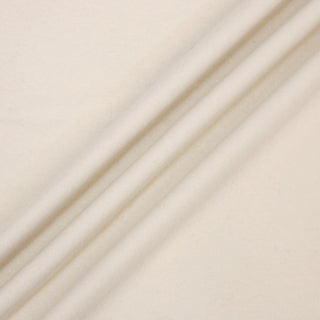felted wool fabric in ivory, soft yet structured drape demonstrated