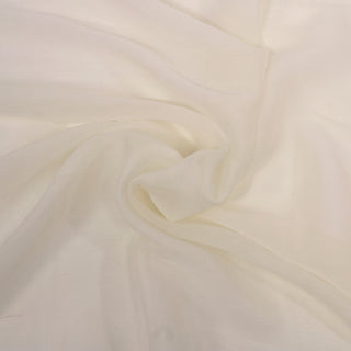 swirl of ivory colored crinkle chiffon fabric