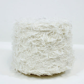 large cone of ivory shaggy yarn