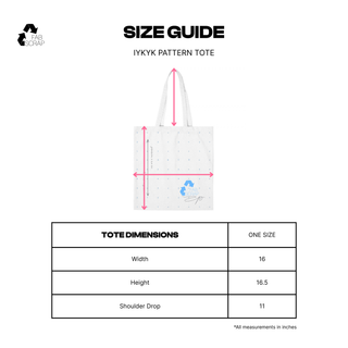 IYKYK PATTERN TOTE BAG