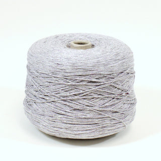 large cone of light grey sparkle core yarn
