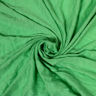 swirl of bright lizard green heathered jersey fabric