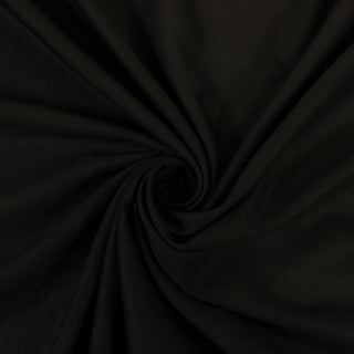 spiral of black matte crepe fabric