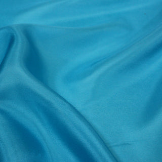 close-up of a mediterranean blue habotai silk lining fabric