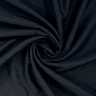 swirl of navy jacquard fabric