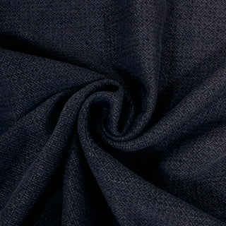 swirl of navy blue woven-diamond upholstery fabric