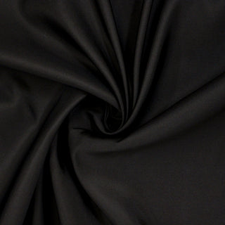 stiff swirl of black silk faille fabric