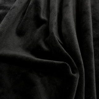 close-up of a noir velvet fabric