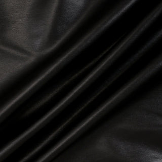 three diagonal lines draped of a black pleather fabric