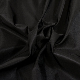 close-up of black silk faille fabric