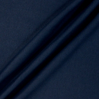 three diagonal lines draped of a deep ocean blue colored 1x1 ribbed knit jersey fabric
