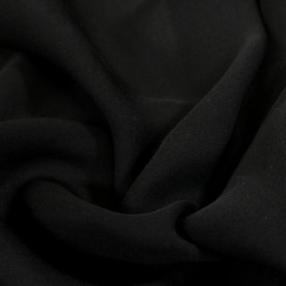 close-up of onyx silk chiffon fabric