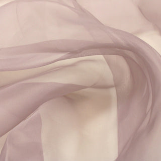 close-up of orchid colored silk organza fabric