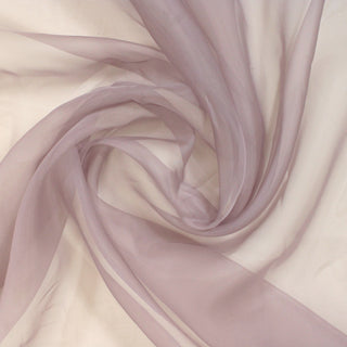 swirl of orchid colored silk organza fabric