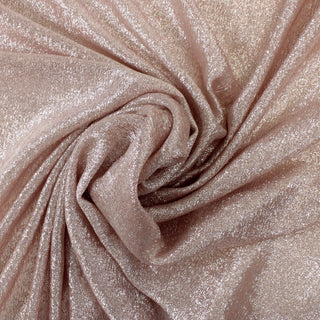 swirl of light pink super-sparkle lurex chiffon fabric