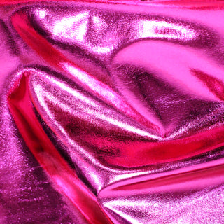 Close-up of pink metallic fabric