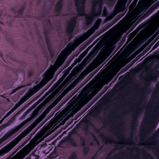 royal purple synthetic charmeuse fabric with a high-gloss face and great draping quality