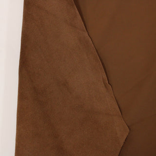 front and back of sepia brown colored lambskin leather hide
