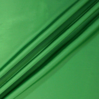 shamrock green duchess satin poly fabric scrunched to show drape
