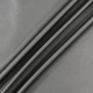 three diagonal lines draped of silver colored vinyl fabric textured with crosshatching pattern