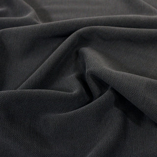 close-up of a dark slate jersey fabric