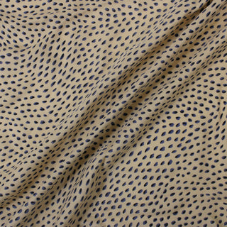 three diagonal lines draped of a spotted silk chiffon fabric