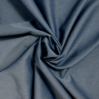 swirl of steel blue twill fabric with a crisp hand