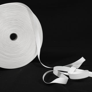 white 5/8" twill tape on a roll