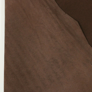 front and back of a deep brown suede lambskin hide