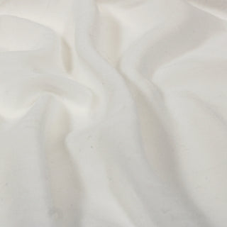 close-up of white broadcloth fabric demonstrating weave and feel