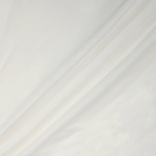 scrunched white rayon fabric, showing its stiff hand